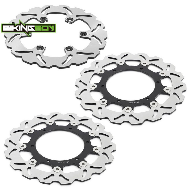 BIKINGBOY Első hátsó féktárcsák Tárcsarotorok YZF R1 98 99 00 01 YZF 600 R THUNDERCAT 96-07 03 04 05 YZF 1000 R THUNDERACE 96-02