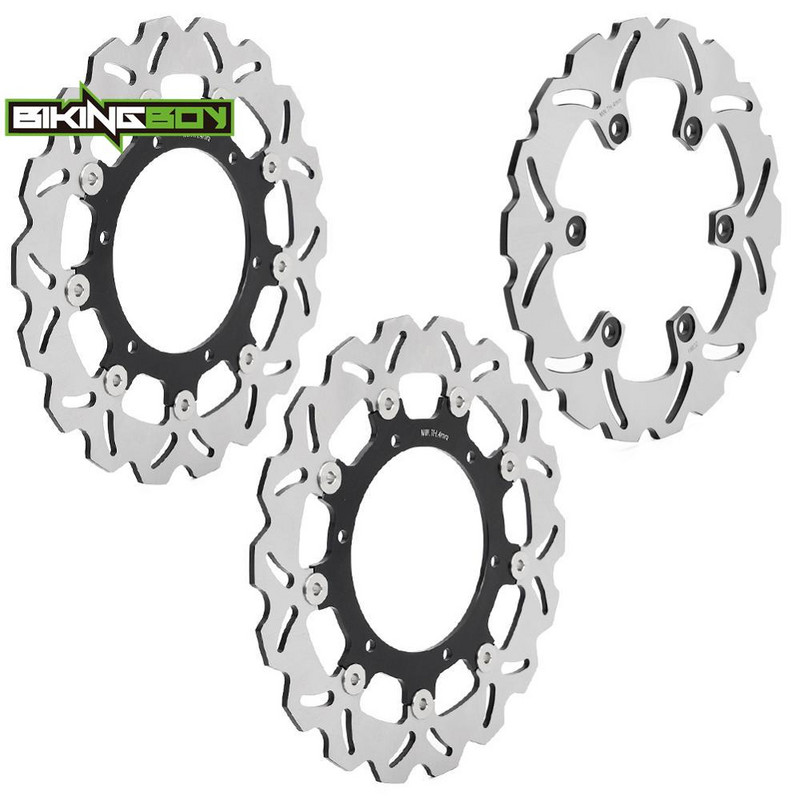 BIKINGBOY Első hátsó féktárcsák Tárcsarotorok YZF R1 98 99 00 01 YZF 600 R THUNDERCAT 96-07 03 04 05 YZF 1000 R THUNDERACE 96-02