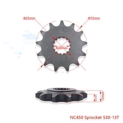 Motorkerékpár első lánc lánckerék 13/14T fogas fogaskerék sima fog alakú NC250 NC450 CB250 motor 520 530 lánc AVANTIS ENDURO számára