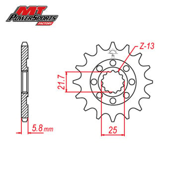 Για Kawasaki KX450 F 2006-2018 KX450 2019-2020 KLX450 R 2008-2020 Μπροστινή αλυσίδα μοτοσικλέτας γρανάζια ποδήλατο βρωμιά λάκκο μοτοσικλέτας ανταλλακτικά