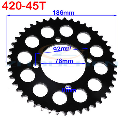 420 Lanțuri 35T/37T/39T/41T/43T/45T/48T Pinioni pentru lanț pentru motociclete Pinion spate din spate pentru motocicletă Dirt Pit 110cc 125cc 140cc
