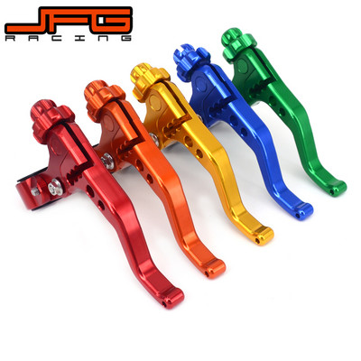 Billet CNC Pivot Short Adjustable Stunt Clutch Lever със скоби специално за KTM HONDA YAMAHA SUZUKI KAWASAKI Dirt Bike