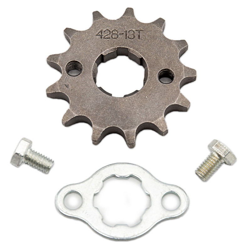 Predný motor 428# 10T 11T 12T 13T 14T 15T 16T 17T 18T 19T Zuby 20 mm reťazové ozubené koleso s poistnou doskou