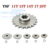49cc 43cc T8f Tooth Pinion Gyermek ATV láncok Mini Dirt Pit Bike 11 13 14 17 20 Tooth 2 ütemű kerékpár Moto Pocket kerékpár lánckerék