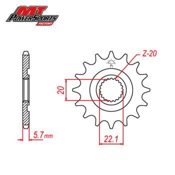 Για Yamaha WR250 YZ250 F YZ125 Gas Gas Off Road 250 EC Μπροστινή αλυσίδα μοτοσικλέτας γρανάζι Dirt Pit Bike μοτοσικλέτας Αξεσουάρ