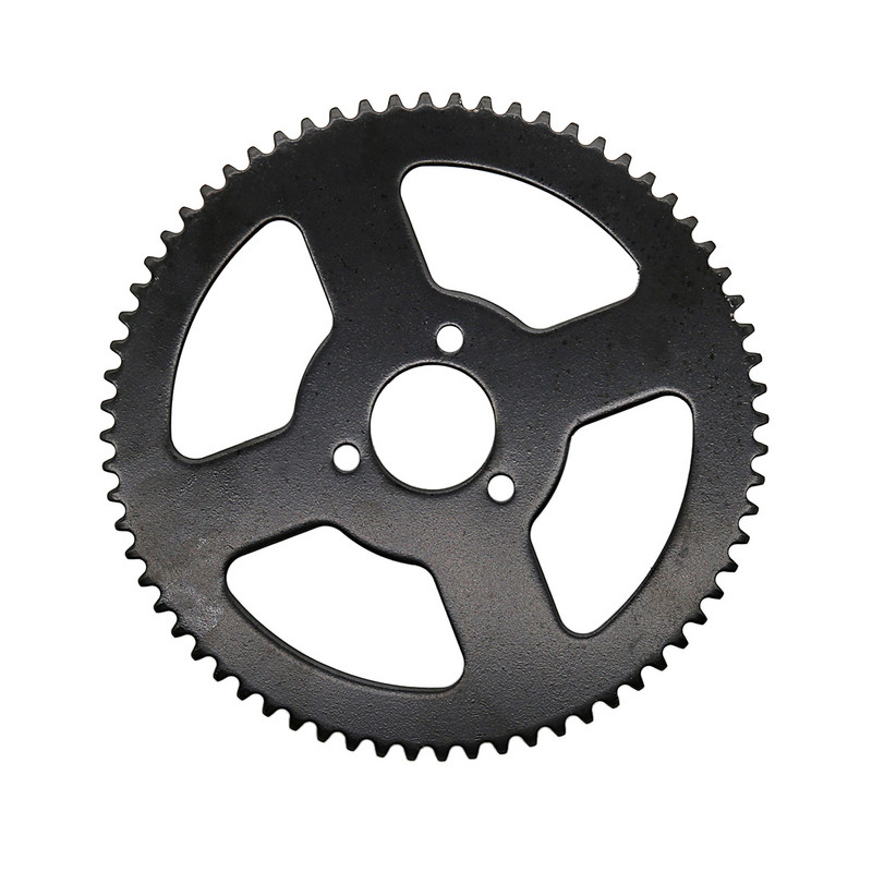 Pinion roată spate 25H 68 dinți și lanț de transmisie cu 68 legături și pinion pinion față T8F 7T pentru minibicicletă 49cc în 2 timpi neagră