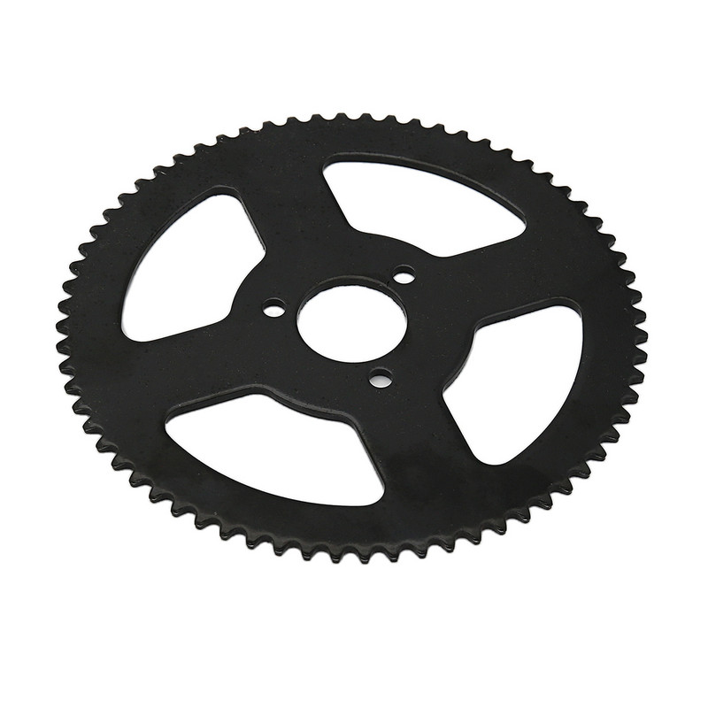 Pinion roată spate 25H 68 dinți și lanț de transmisie cu 68 legături și pinion pinion față T8F 7T pentru minibicicletă 49cc în 2 timpi neagră