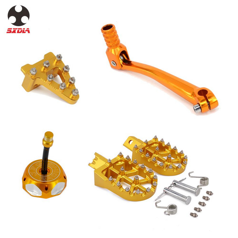 Lábszár támasztékok Lábszár Fékpedál Lépéscsúcs Váltókar Váltókar Gáz üzemanyagtartály sapka fedél HONDA CRF50 XR50 KAYO SDG SSR Xmotorhoz