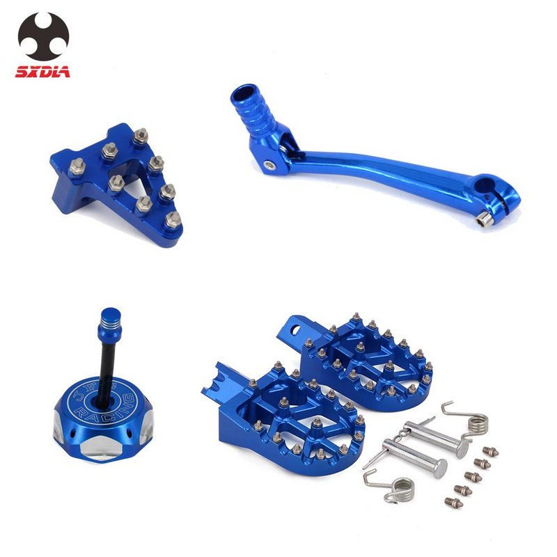 Lábszár támasztékok Lábszár Fékpedál Lépéscsúcs Váltókar Váltókar Gáz üzemanyagtartály sapka fedél HONDA CRF50 XR50 KAYO SDG SSR Xmotorhoz