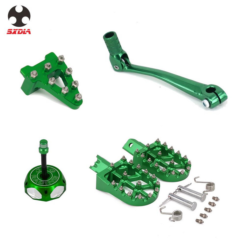 Lábszár támasztékok Lábszár Fékpedál Lépéscsúcs Váltókar Váltókar Gáz üzemanyagtartály sapka fedél HONDA CRF50 XR50 KAYO SDG SSR Xmotorhoz