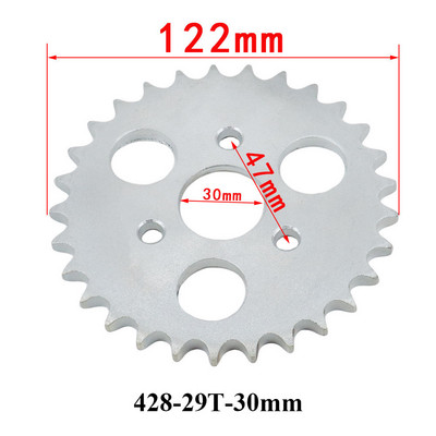 428 420 29T 31T 35T 37T zuby 30 mm zadné reťazové ozubené koleso pre motocykel Monkey Cross-country