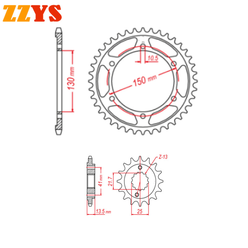 525 16T 47T 525-16T Predné a zadné ozubené koleso, štartovacie koleso pre HONDA XL600 XL600V Transalp PD06 XL700 XL700V XL700VA XL 600 700
