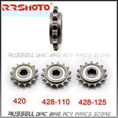 Ozubené koleso predného pohonu motocykla 420 428 Palivo benzín úsporné pre motocykel 90cc 110cc 125cc