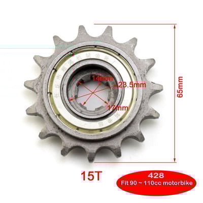 Ozubené koleso predného pohonu motocykla 420 428 Palivo benzín úsporné pre motocykel 90cc 110cc 125cc