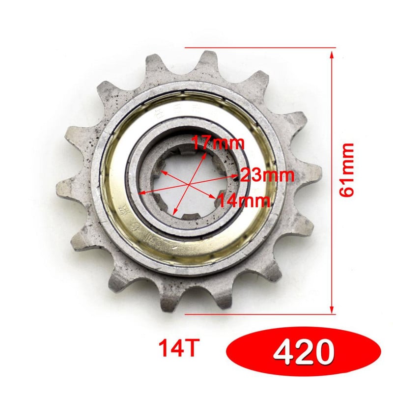 Ozubené koleso predného pohonu motocykla 420 428 Palivo benzín úsporné pre motocykel 90cc 110cc 125cc