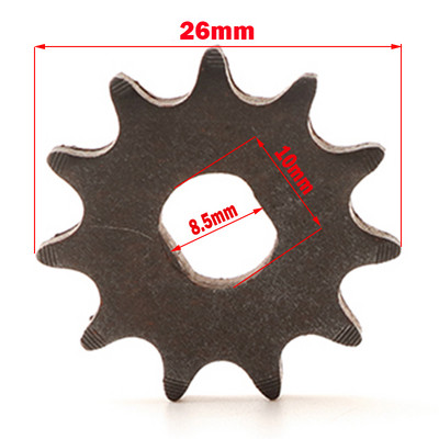 1 vnt. 25H/T8F 11T 10 mm/8 mm, skirtas 2 taktų 49 CC VARIKLIUI Mini kišeninė dviračio priekinė žvaigždutė