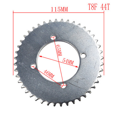 T8F grandinės galinė žvaigždutė 35 44 54 64 74 Dantų 35T 44T 54T 64T 74T Mini Moto ATV Quad Dirt Pit Pocket Bike Cross 47cc 49cc dalys