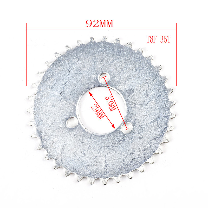 T8F grandinės galinė žvaigždutė 35 44 54 64 74 Dantų 35T 44T 54T 64T 74T Mini Moto ATV Quad Dirt Pit Pocket Bike Cross 47cc 49cc dalys
