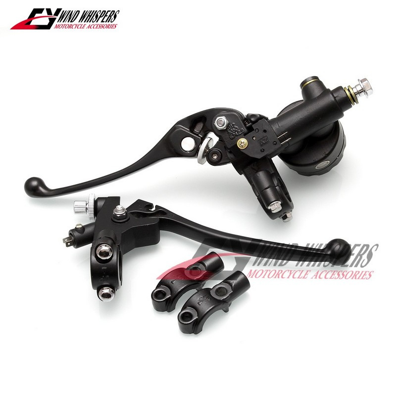 7/8" 22MM motocyklová hydraulická brzdová páka, nádržka hlavného brzdového valca, spojková páka pre Honda Yamaha Suzuki Kawasaki CB400SS CB600 CB900