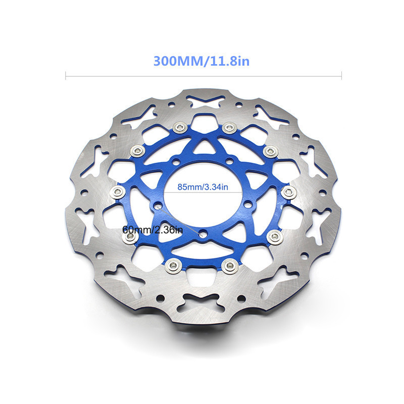 Pre motocyklové predné brzdové kotúče Yamaha FZ16 2013-2018, rotor 300 mm z nehrdzavejúcej ocele, plávajúci plavákový brzdový kotúč pre motocykle