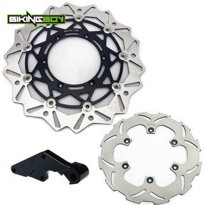 BIKINGBOY Predné a zadné brzdové kotúče, držiak rotorov pre Yamaha YZ250F YZ450F 08 09 10 11 12 13 14 15 YZF 250 YZ-F 450 320 mm