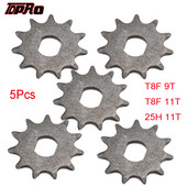 TDPRO 5 bucăți 25H T8F Lanț 9T 11T Pinion față Partea 2 timpi Motor pentru 43cc 47cc 49cc Mini Pocket Pit Bike Scooter ATV