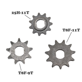 TDPRO 5pcs 25H T8F Chain 9T 11T μπροστινό γρανάζι με γρανάζια Part 2 Stroke Κινητήρας Ταιριάζει σε 43cc 47cc 49cc Mini Pocket Pit Bike Scooter ATV