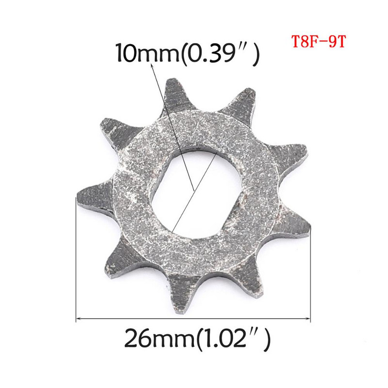 TDPRO 5kom 25H T8F lanac 9T 11T zupčanik s prednjim lančanikom, dio 2-taktnog motora Odgovara 43cc 47cc 49cc Mini Pocket Pit Bike Scooter ATV
