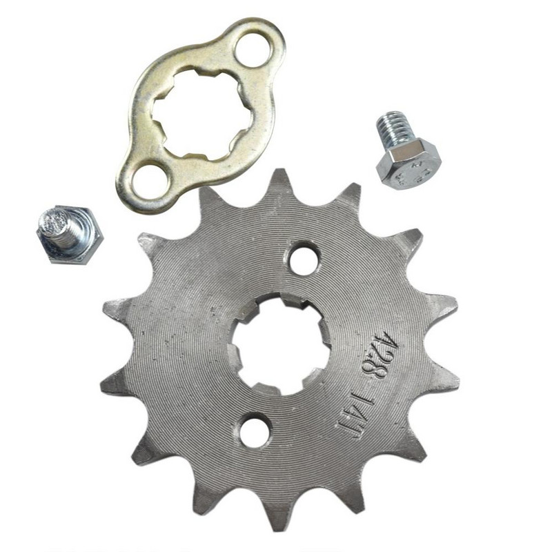 Lant TDPRO 428 14T 15T 16T 17T 17MM Pinion motor fata motocicletei pentru 50cc pana la 125cc Dirt Bike ATV Go Kart Quad Pitbike Buggy