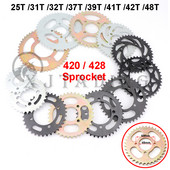 Reťaze 428/420 25T/31T/32T/41T/48T 48MM, ozubené kolesá, zadné a zadné ozubené koleso pre ATV, štvorkolky, motocykel, buginu, motokáru