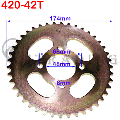 Reťaze 428/420 25T/31T/32T/41T/48T 48MM, ozubené kolesá, zadné a zadné ozubené koleso pre ATV, štvorkolky, motocykel, buginu, motokáru
