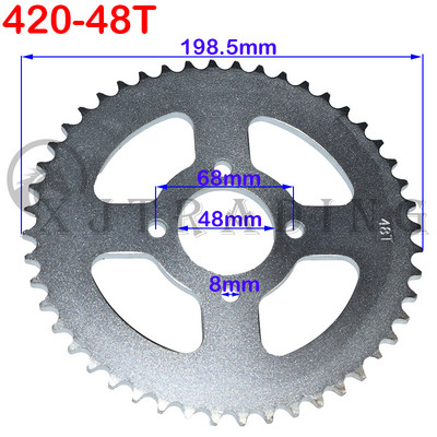 Reťaze 428/420 25T/31T/32T/41T/48T 48MM, ozubené kolesá, zadné a zadné ozubené koleso pre ATV, štvorkolky, motocykel, buginu, motokáru