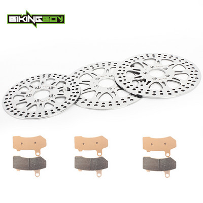 BIKINGBOY Predné a zadné brzdové kotúče, kotúče, doštičky Touring 1584 FLHX Street Glide 08 09 10 11 12 13 FLHR Road King Electra Glide Classic