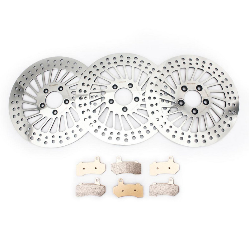 BIKINGBOY Predné a zadné brzdové kotúče, kotúče, doštičky Touring 1584 FLHX Street Glide 08 09 10 11 12 13 FLHR Road King Electra Glide Classic