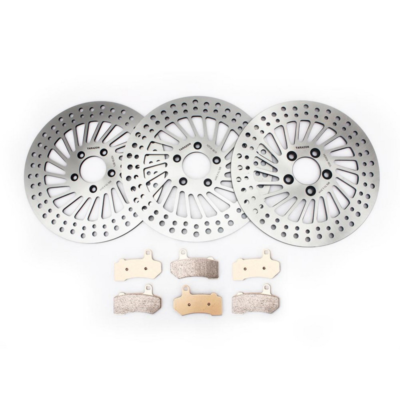 BIKINGBOY Predné a zadné brzdové kotúče, kotúče, doštičky Touring 1584 FLHX Street Glide 08 09 10 11 12 13 FLHR Road King Electra Glide Classic