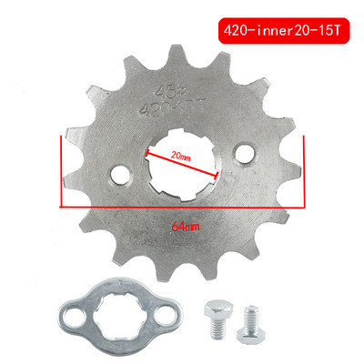 Lančanik motocikla 20 mm 10T 11T 12T 13T 14T 15T 16T 17T 18T 19T Zubi za 50cc 70cc 90cc 110cc Prednji motor 420 Lančanik