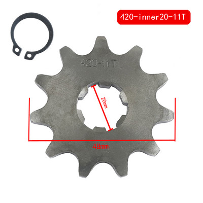 Lančanik motocikla 20 mm 10T 11T 12T 13T 14T 15T 16T 17T 18T 19T Zubi za 50cc 70cc 90cc 110cc Prednji motor 420 Lančanik