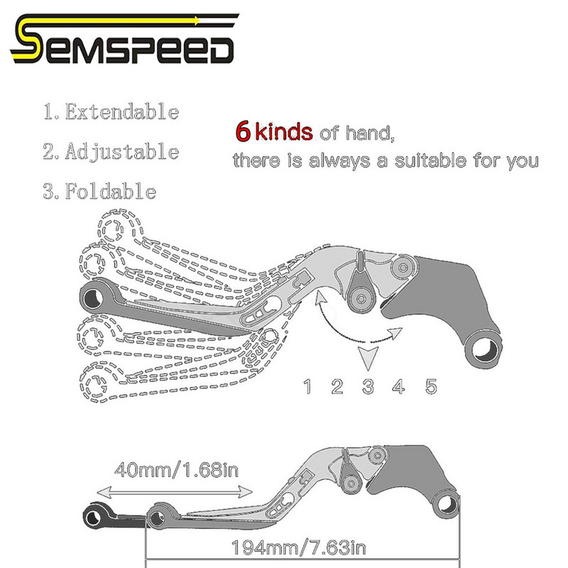 Parkovacie páky SEMSPEED Fit ADV350 pre Honda ADV350 ADV 350 2021 2022 2023 CNC motocykel nastaviteľná skladacia brzdová spojková páka