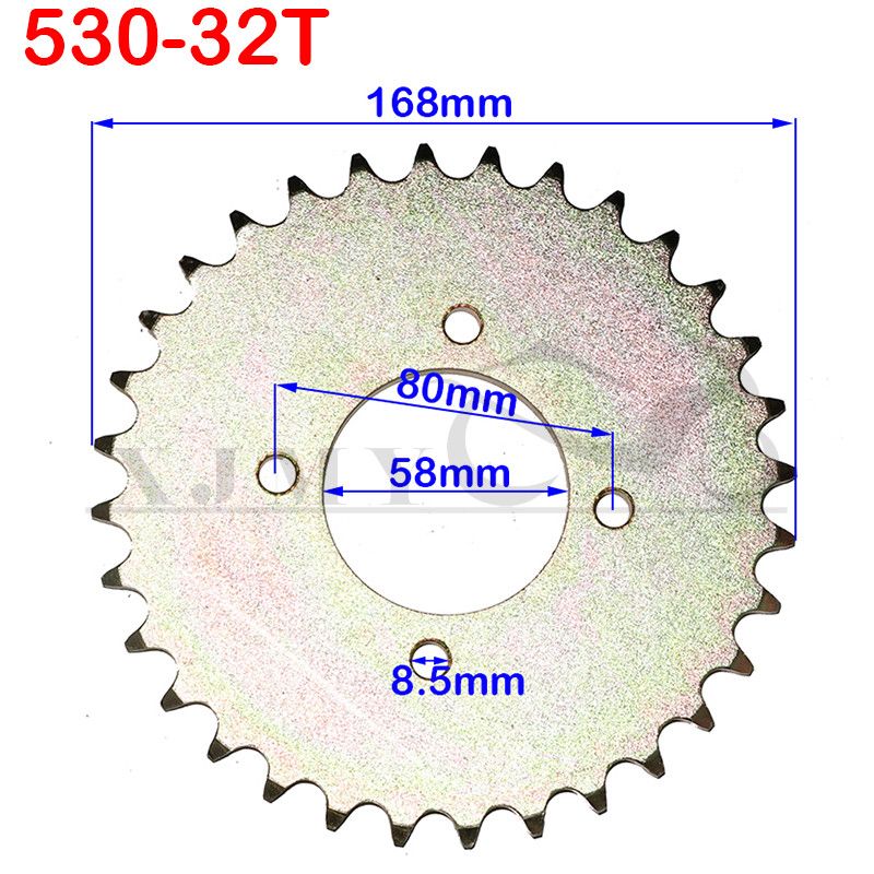 1 TK 530 ketid 28T/31T/32T/35T/37T/40T/41T/45T ATV Quad Pit Dirt Bike Buggy Go Kart mootorratta mootorile