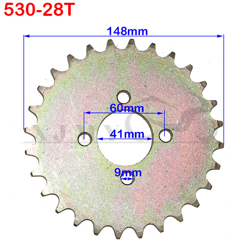 1 TK 530 ketid 28T/31T/32T/35T/37T/40T/41T/45T ATV Quad Pit Dirt Bike Buggy Go Kart mootorratta mootorile