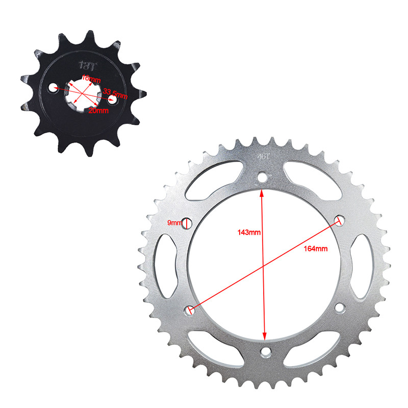 13T 14T 15T 46T Motocyklová reťaz 520 Sada zadných predných ozubených kolies pre HYOSUNG GT250R GT250I Sport Comet Naked EFI pre 690 Supermoto