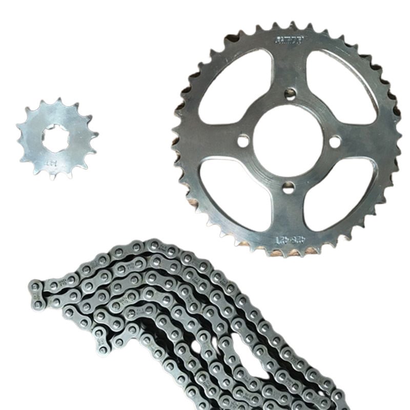 D04 Motocykel 428H Články Prevodová reťaz 14T 42T Zúbkované ozubené koleso pre Suzuki AX100 Zadná reťazová doska