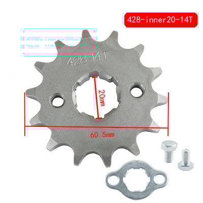 Wild Car Motocykel 428# 20mm 10T-19T Predné ozubené koleso motora pre KAYO BSE SSR SDG Dirt Bike ATVGo Moped Diely