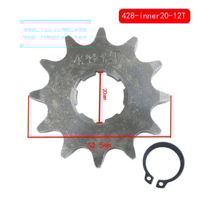 Wild Car Motocykel 428# 20mm 10T-19T Predné ozubené koleso motora pre KAYO BSE SSR SDG Dirt Bike ATVGo Moped Diely