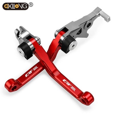 За HONDA CRF300L CRF 300L CRF300 L 2021 2022 Motorcoss Pit Dirt Bike Pivot Сгъваеми лостове на спирачния съединител с ЛОГО CRF300L