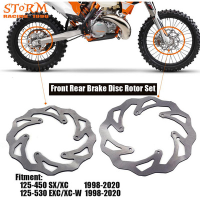 Set rotor disc de frana fata si spate pentru motocicleta KTM SX SXC SXF EXC EXCF XC F XCW Supermoto 125 250 300 350 450 500 1998-2020