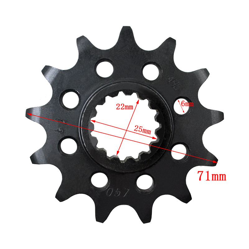 Predné ozubené koleso AHL pre motocykle 12T, 13T, 14T, EGS125, 200, 250, 300, 360, 380, EXE125, Freeride 250, 350, MXC525, SMR450, 525, 560