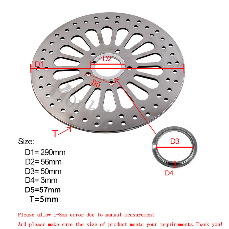 Brzdový kotúč Honhill 11,5" 292 mm pre motocykle, predný, pre Harley Sportster 883 1200 2000-2005
