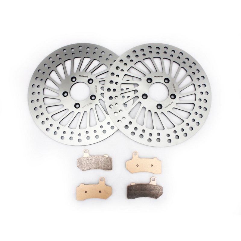 BIKINGBOY pre Harley Touring FLHR Road King Electra Glide Classic Street Glide 11 12 13 predné brzdové kotúče a brzdové doštičky