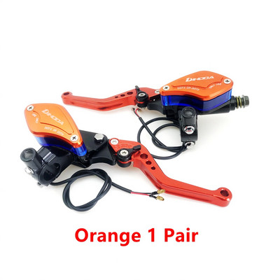 1 pár univerzálneho hlavného valca hydraulickej spojky pre motocykle, brzdového čerpadla pre Yamaha, Kawasaki, Suzuki, Honda, 22 mm, riadidlá 7/8''